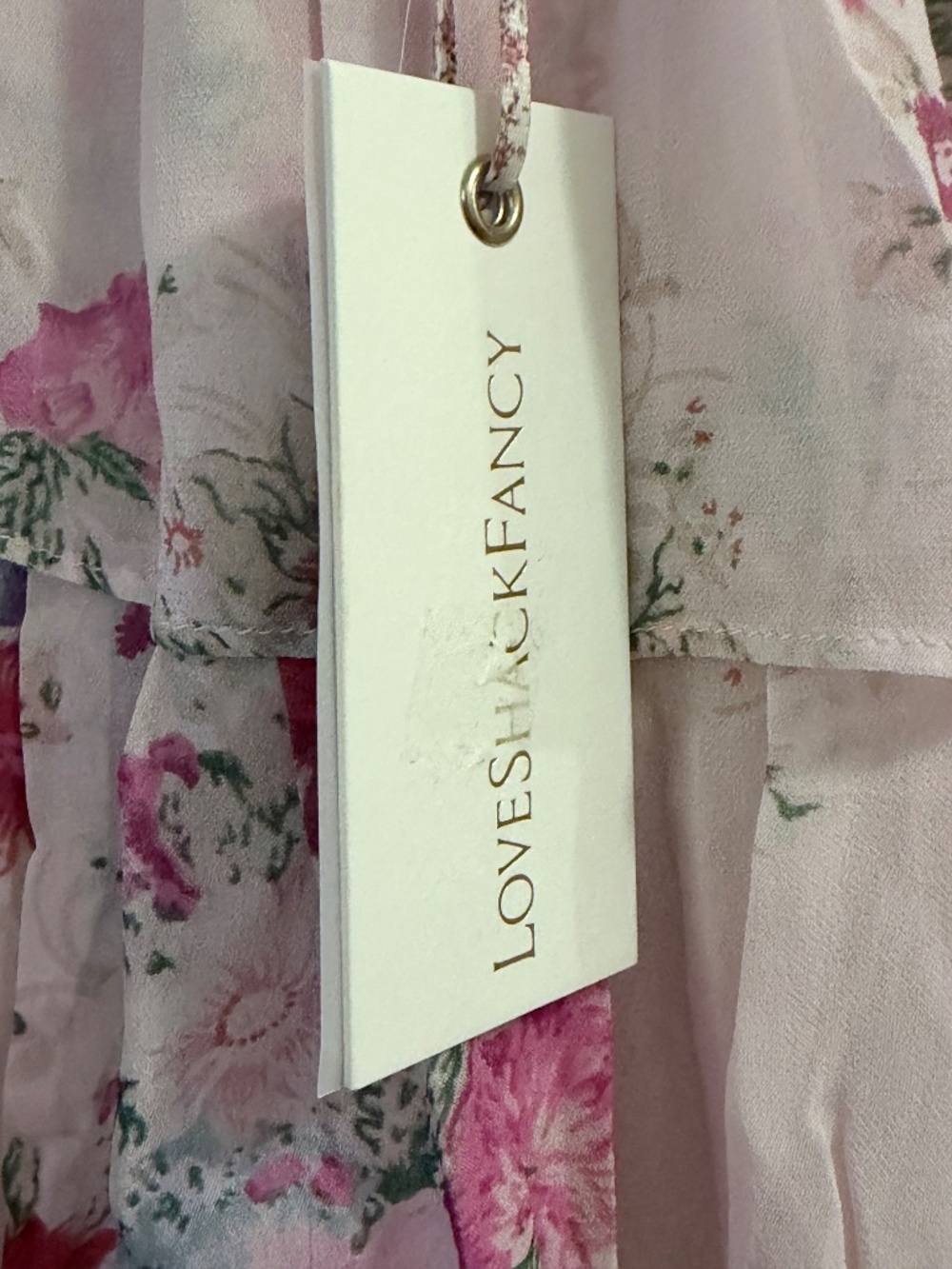 🌸 LoveShackFancy Ruffle Mini Skirt Shimmering Springs Floral NWT L $295 - Picture 5 of 9